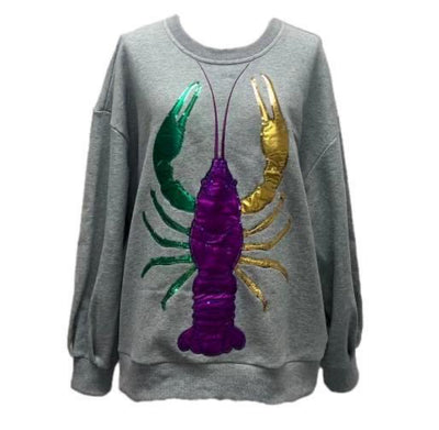 Queen of Sparkles - Mardi Gras Crawfish Sweatshirt