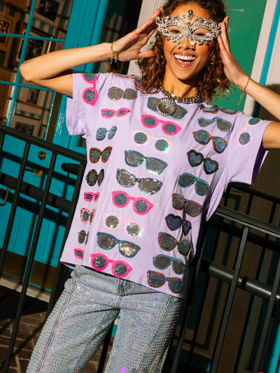 Queen of Sparkles - Mardi Gras Sunglass Tee