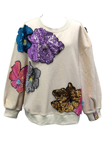 Queen of Sparkles - Colorful Sequin Sweatshirt