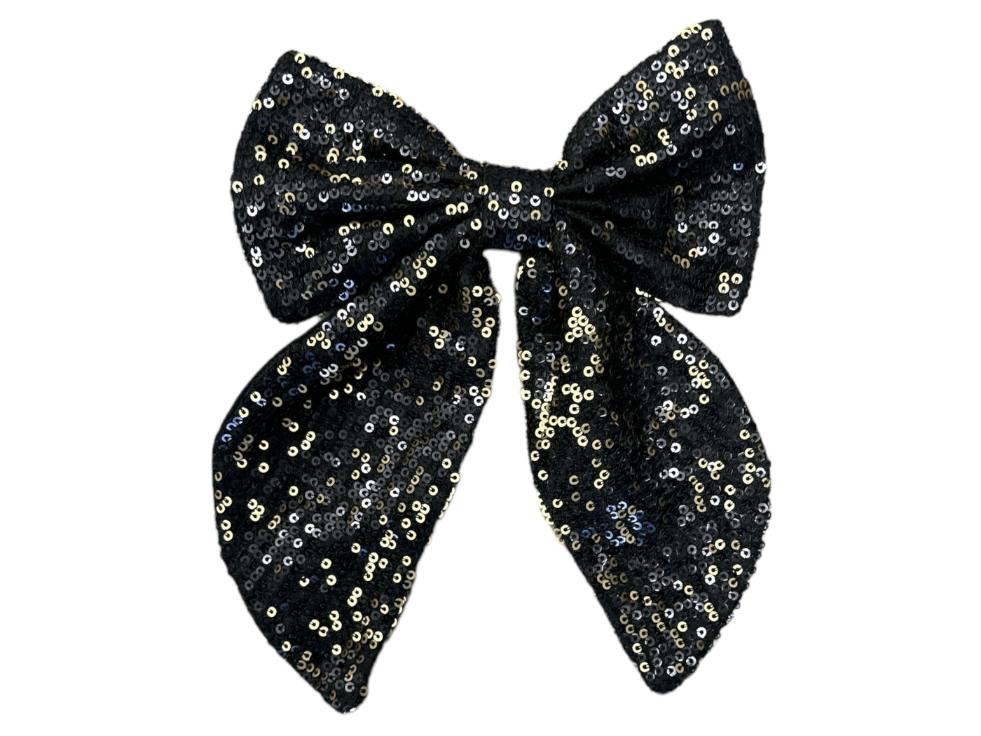 Bow - Sequin - Black and Gold