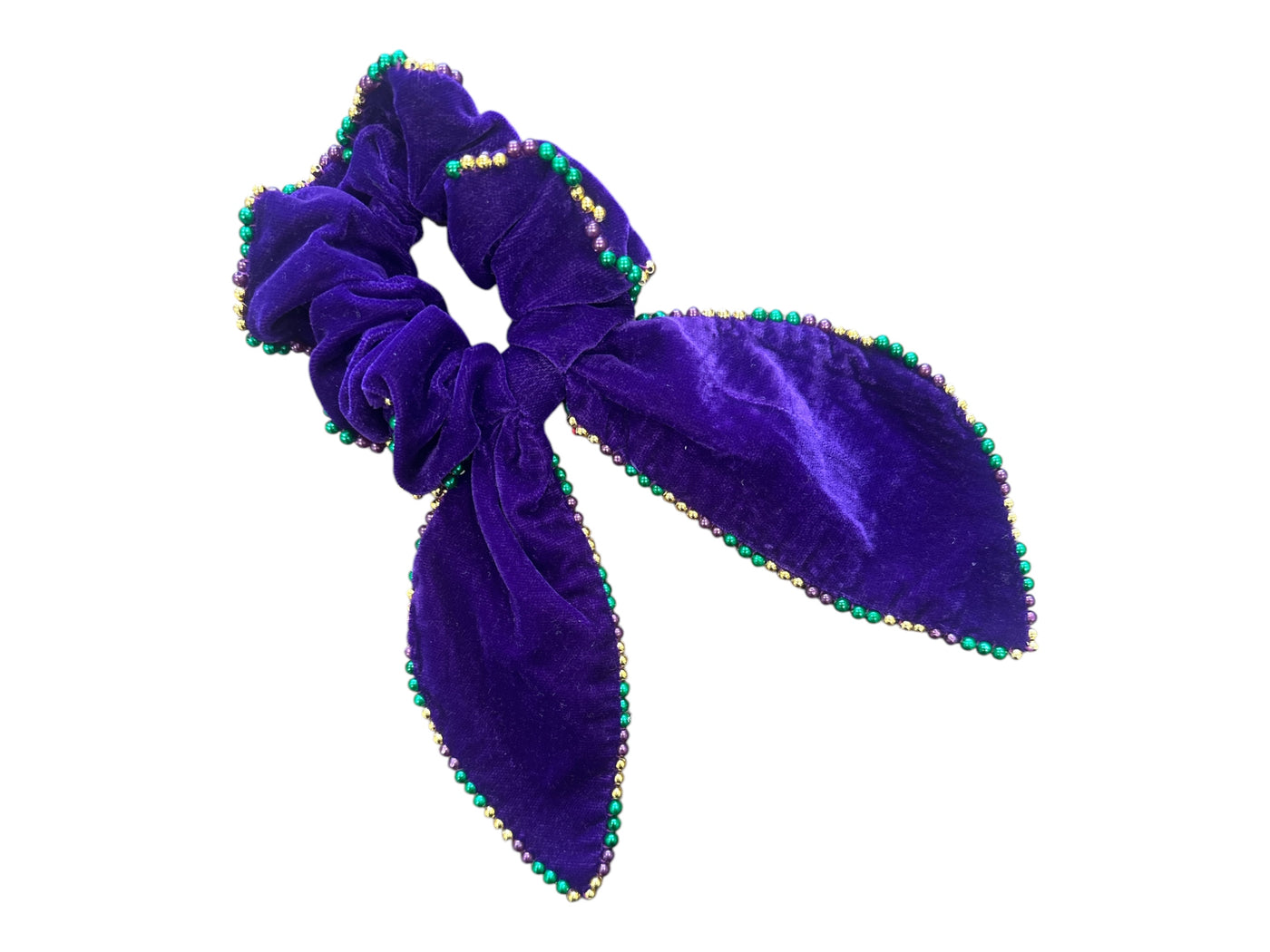 Mardi Gras Velvet Scrunchie