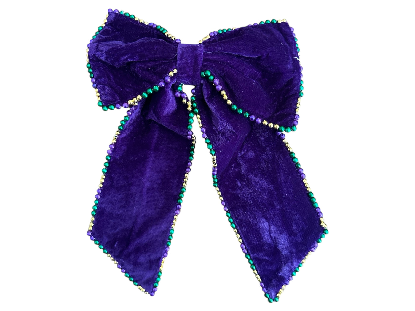 Mardi Gras Bow - Velvet Bow