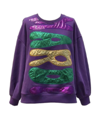 Queen of Sparkles - Mardi Gras Foil Sweatshirt