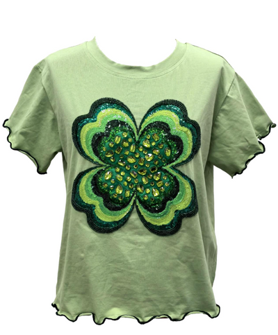 Queen of Sparkles - St. Patrick's Day Clover Tee