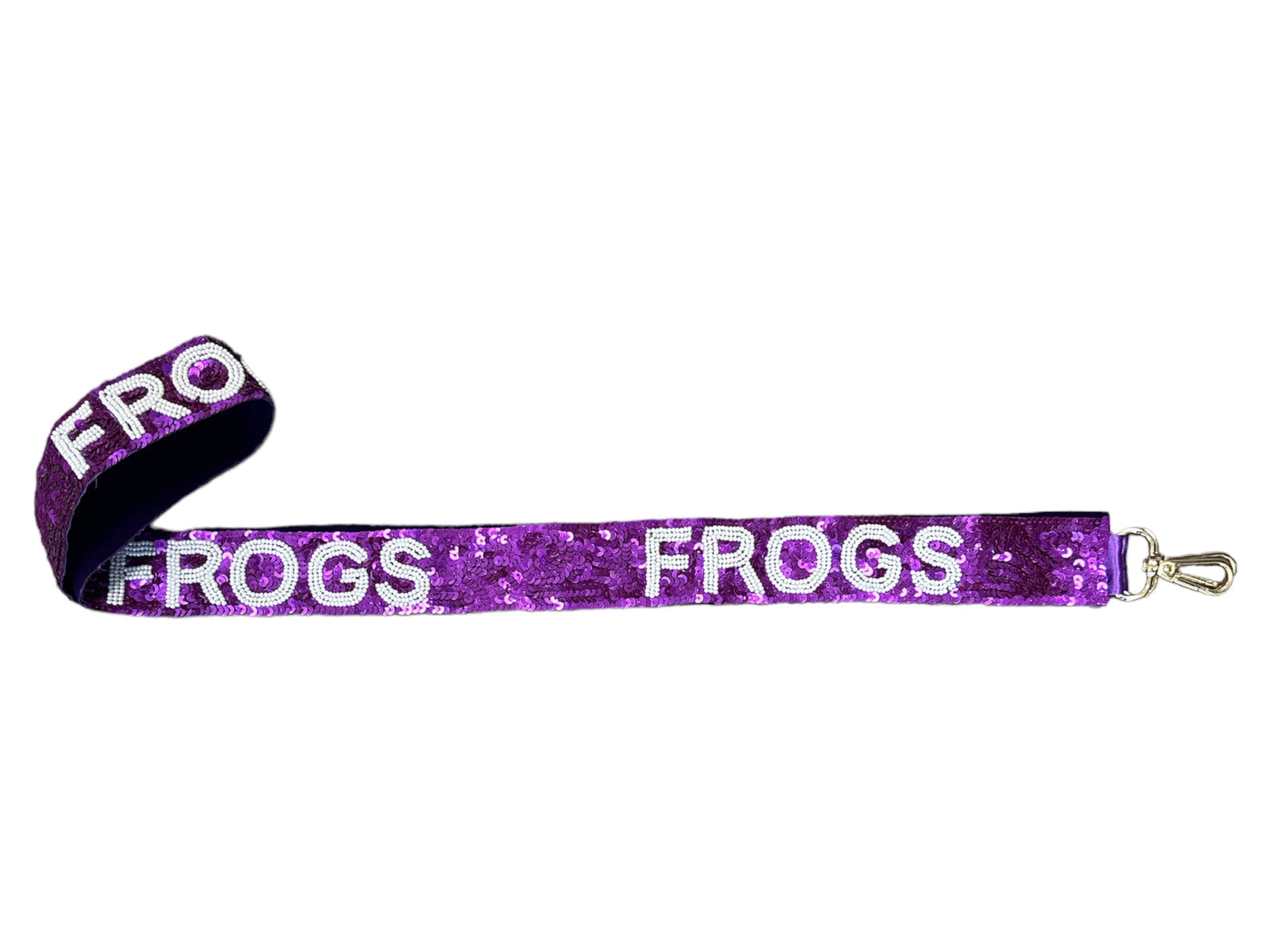 Sequin Bag Strap -Frogs