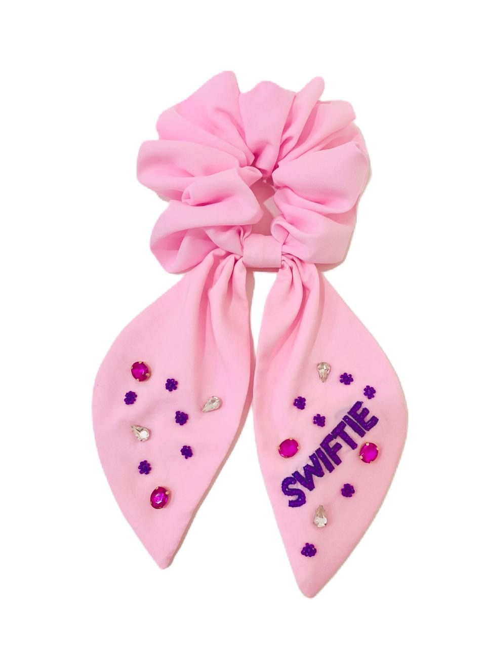 Scrunchie- Swiftie - Pink Rhinestone