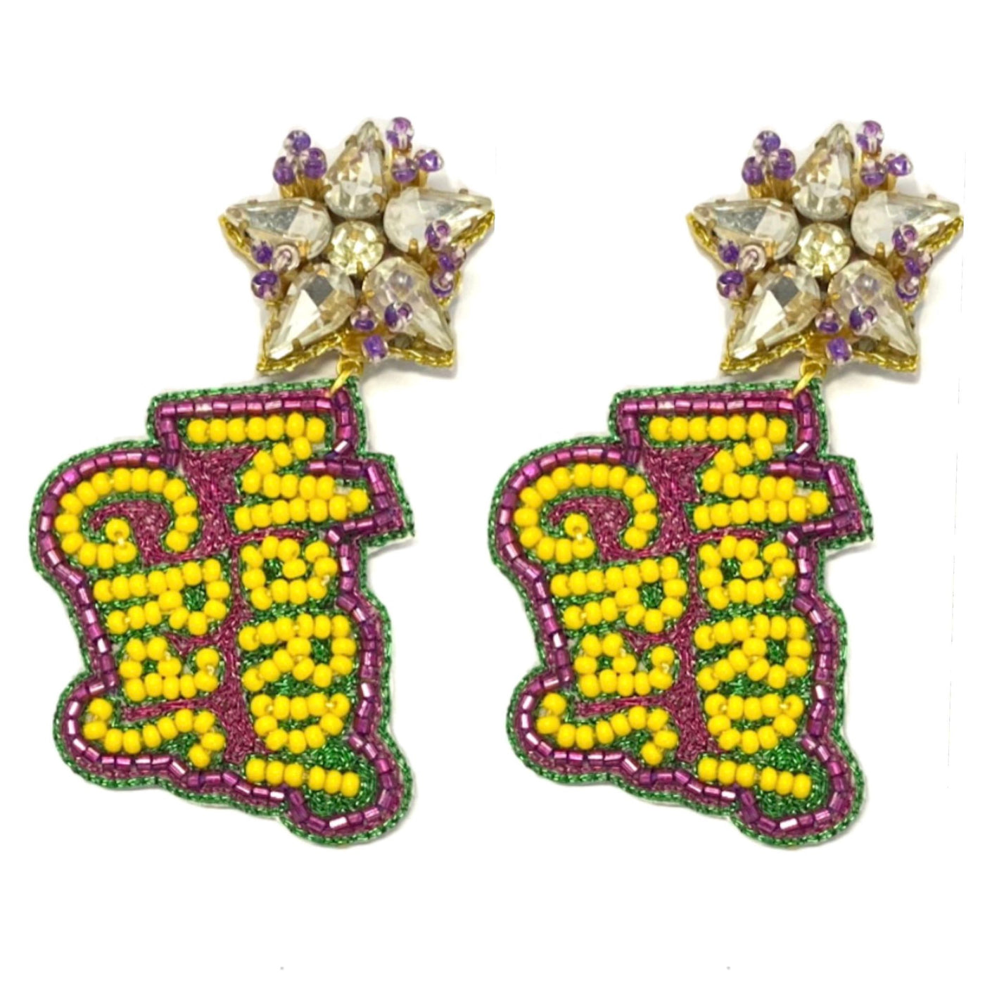 Mardi Gras Earrings