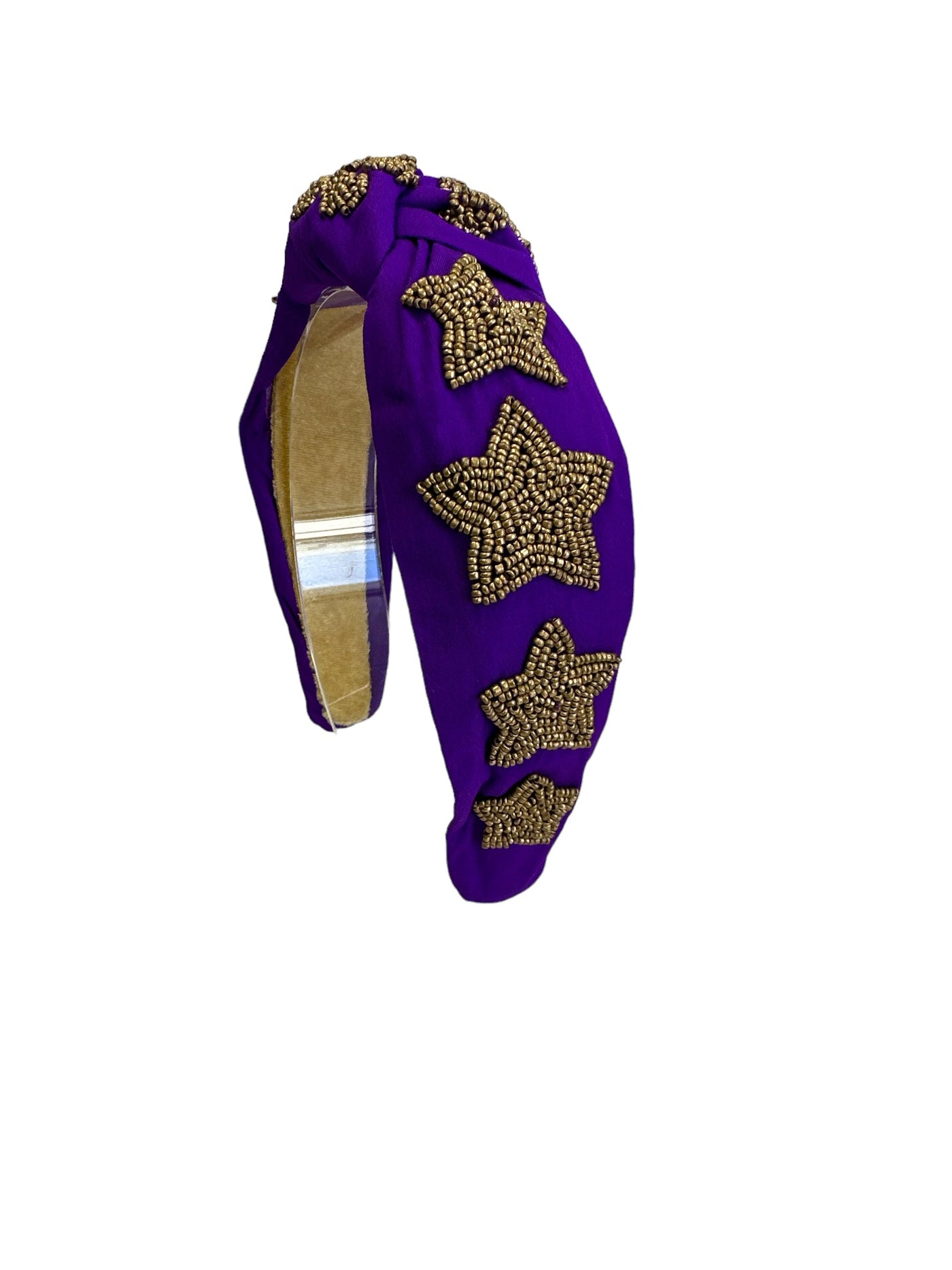 Headband Knot - Purple and Gold Star